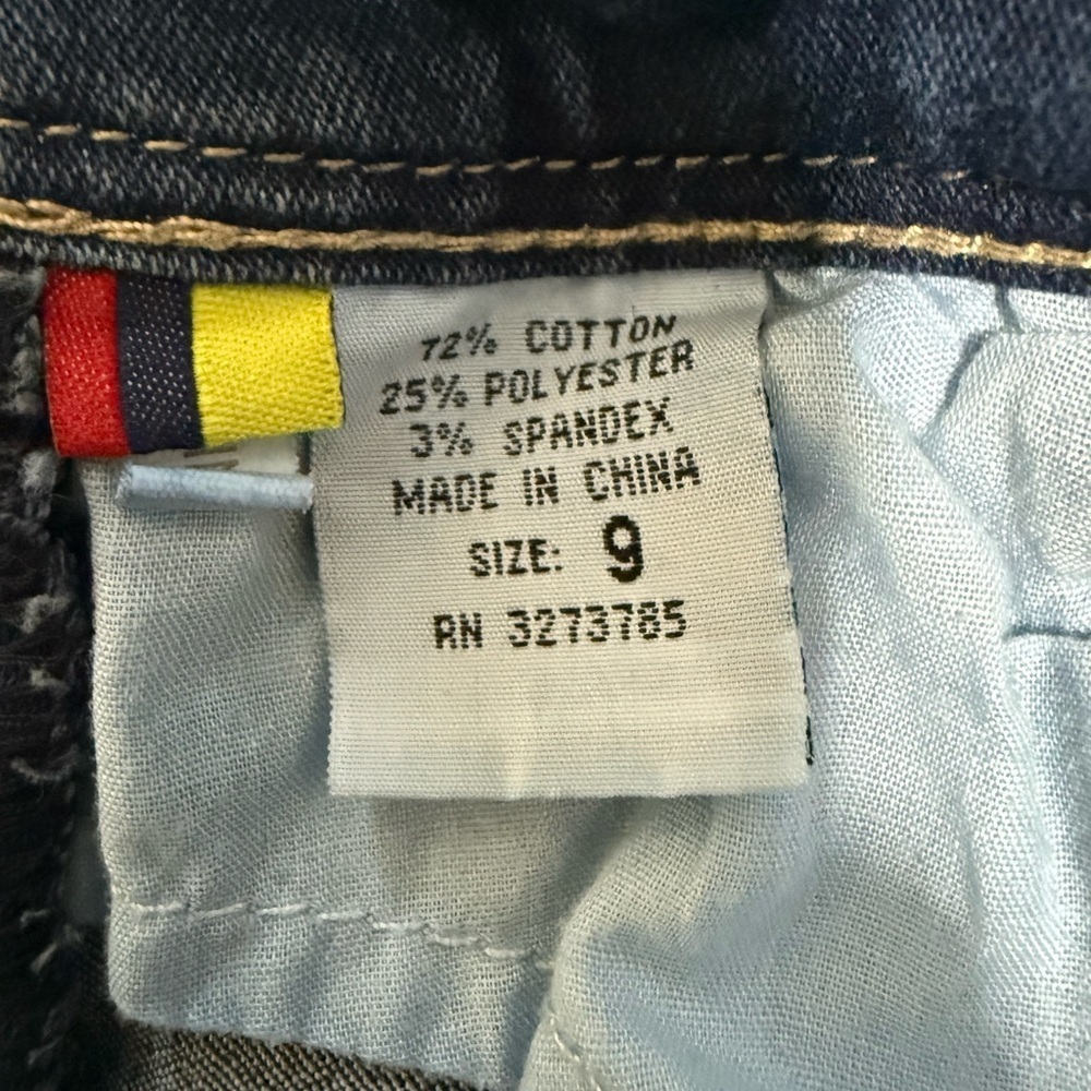 Bella Premium Denim Flare Jeans - Dark Wash Blue - Size 9 - Picture 4 of 10